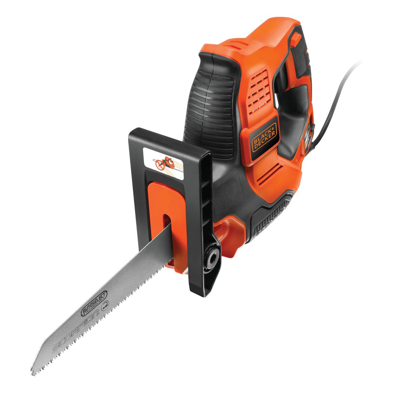 Black&Decker (RS890K-QS) Scorpion 500W 3-mode saw with Autoselect, 23mm stroke, 239-153-134mm blade. With 3 blades and case.