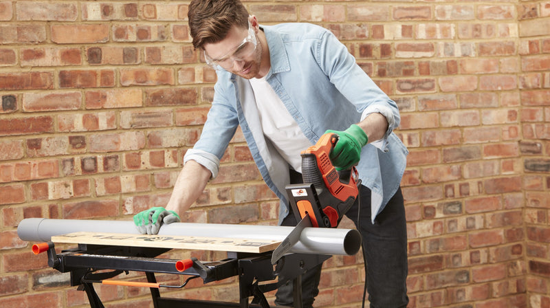 Black&Decker (RS890K-QS) Scorpion 500W 3-mode saw with Autoselect, 23mm stroke, 239-153-134mm blade. With 3 blades and case.