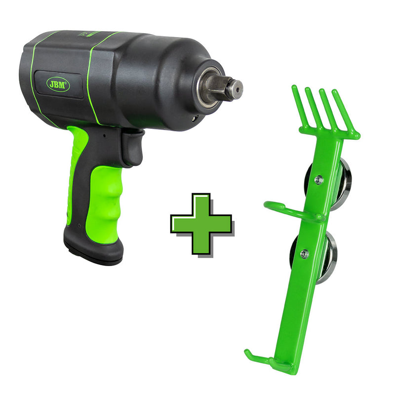 Ganchos magnéticos promocionales JBM (SERIE 408) para herramientas neumáticas, capacidad de 9 kg. 51341 + 53608