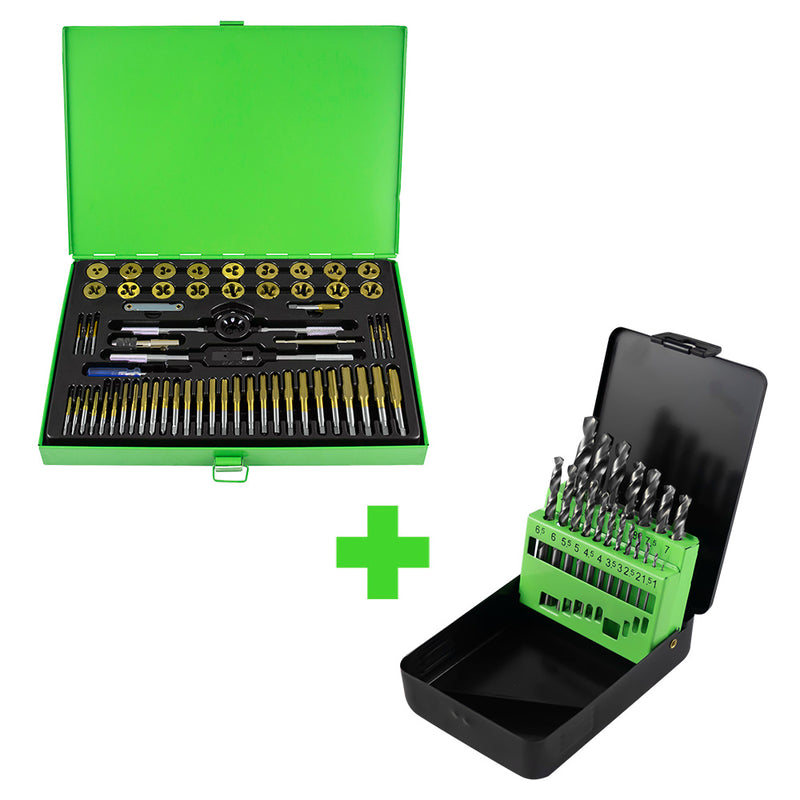 JBM (SERIE414) Promo: 50792 58 Piece Metric Case Taps And Dies With Titanium-Coated + 53854