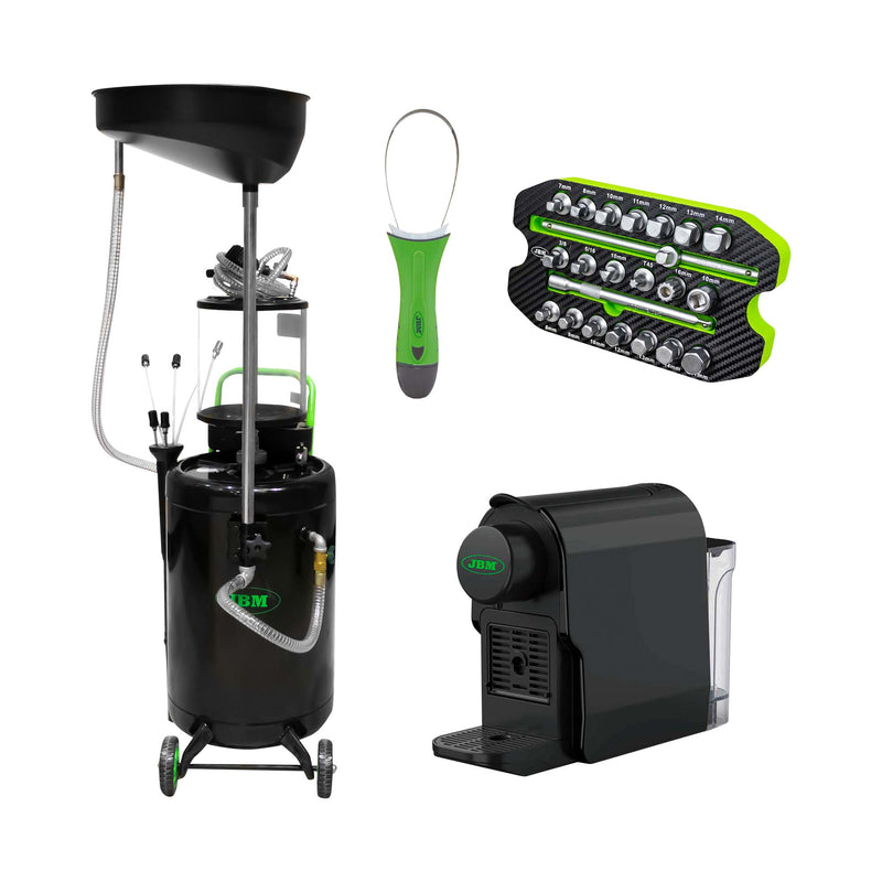 JBM (SERIE429E) Juego de 22 conectores para tapones de cárter de aceite + colector de aceite + módulo EVA + extractor de filtro