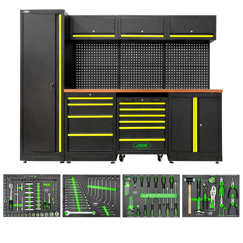 JBM (SERIE446Y) Workshop Modular Storage System (18 Pcs) - Yellow