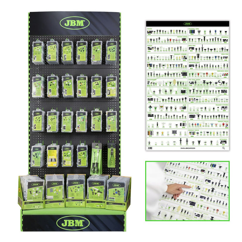 JBM (SÉRIE449) Clips de Implementação + 1 Clips para Display + 1 Clips para Poster Tamanho Real