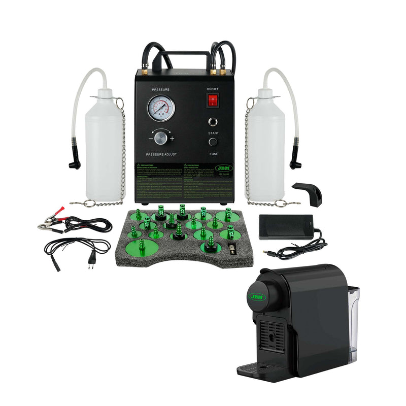 JBM (SERIE54588E) Purgador de frenos eléctrico + Cafetera