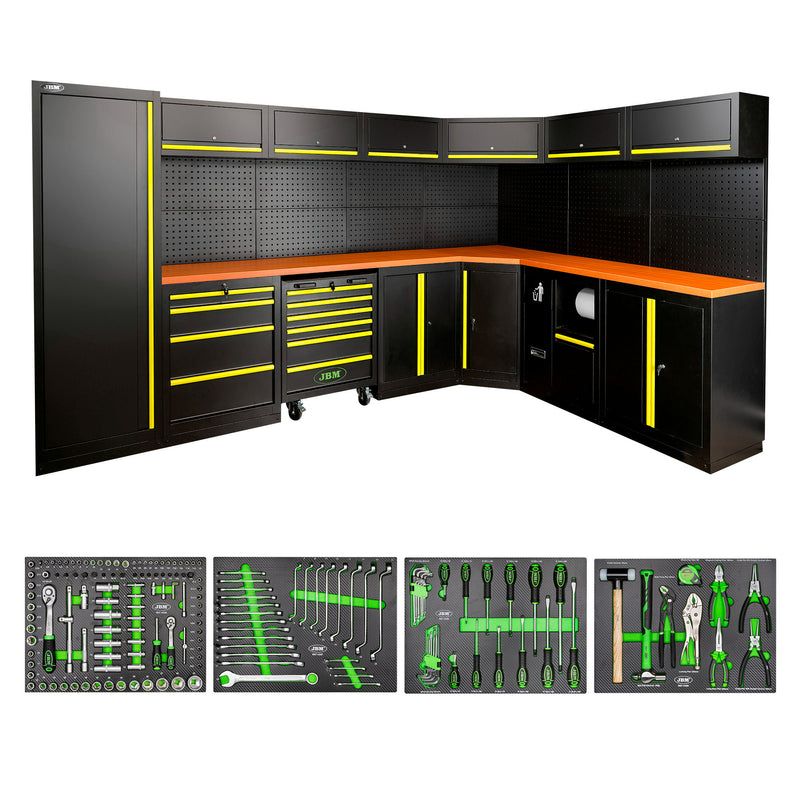Juego de muebles modulares JBM (SERIE565Y) (43 piezas) - Amarillo