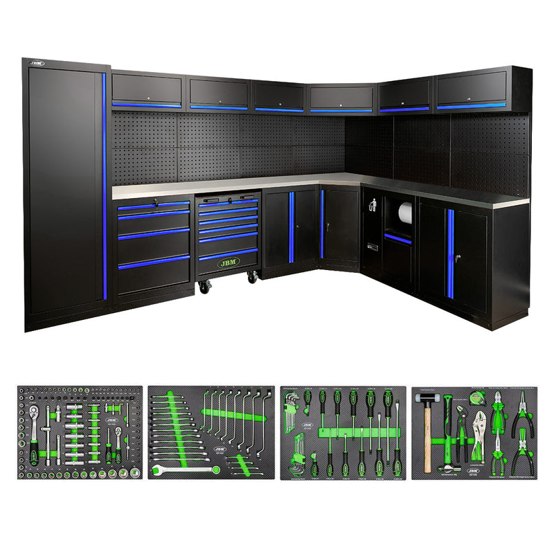 JBM (SERIE587B) Conjunto de muebles modulares (43 piezas) - Azul