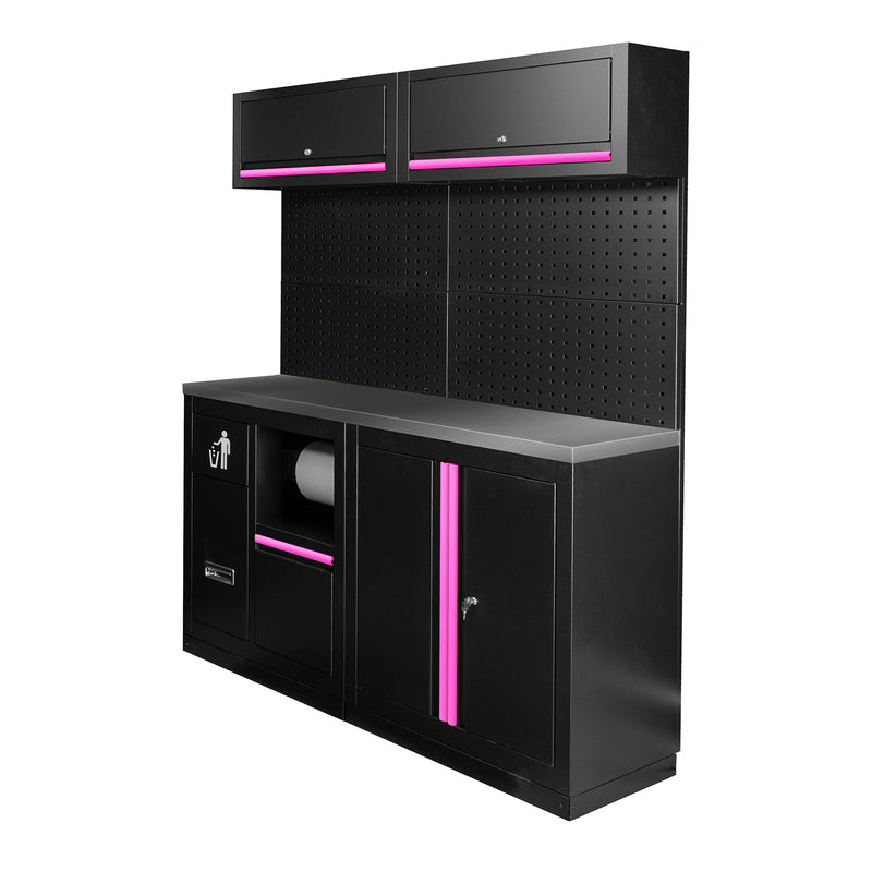 JBM (SERIE590P) Juego de muebles modulares (12 piezas) - Rosa