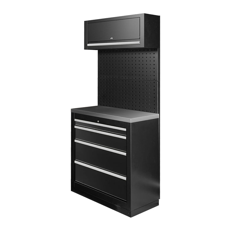 JBM (SERIE593S) Juego de muebles modulares (7 piezas) - Plateado