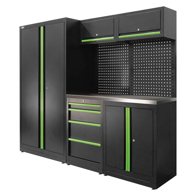 Conjunto de mobiliario modular JBM (SERIE595) (13 piezas) - Conjunto con armario de dos puertas (Ref. 18105)