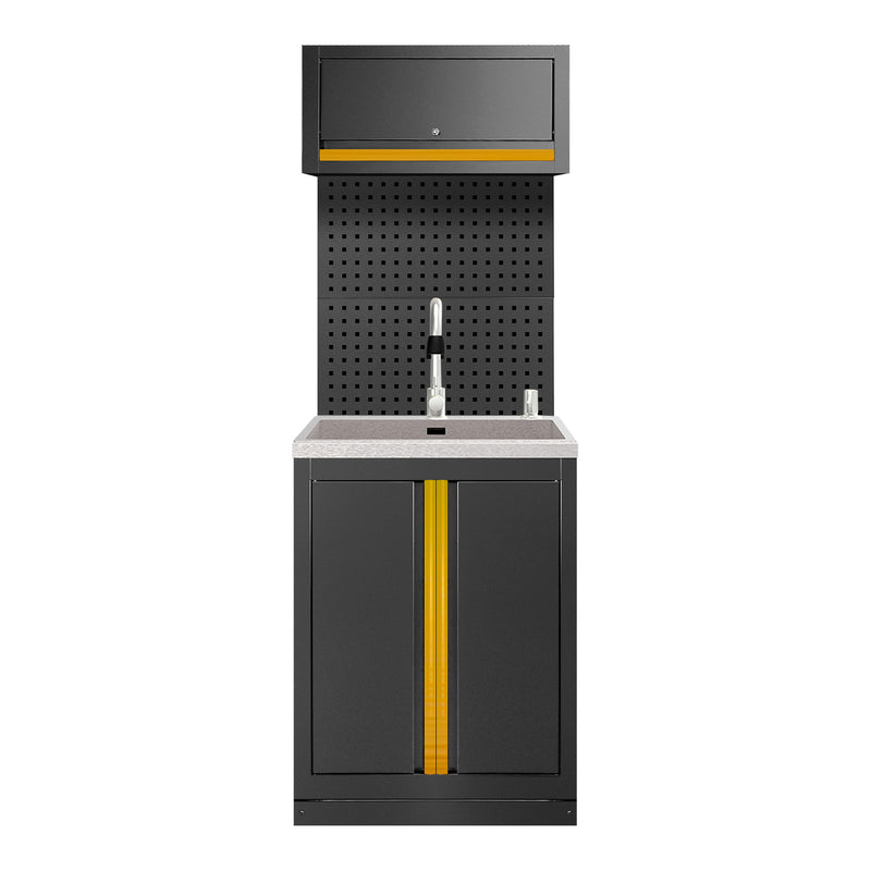 Conjunto de muebles modulares JBM (SERIE596G) (6 piezas) – Módulo de extensión con fregadero (Ref. 18103) – Oro
