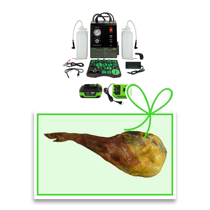 JBM (SERIE608-P) 60067 Cordless Electric Brake Bleeder + 60013 Li-Ion Battery 4.0Ah + Ham