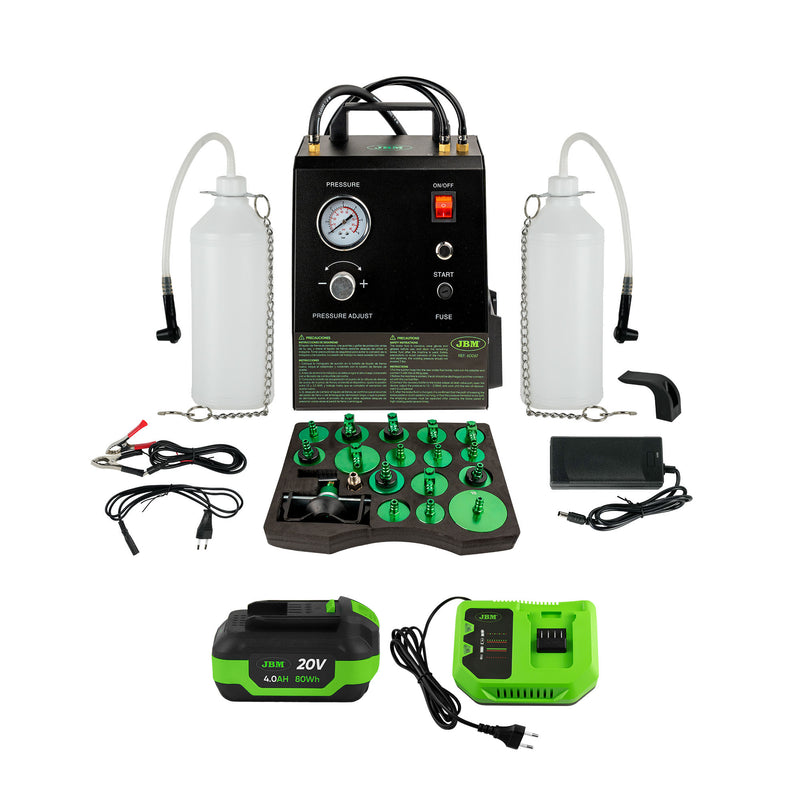 JBM (SERIE608) 60067 Battery-Powered Electric Brake Bleeder + 60013 4.0 Ah Li-Ion Battery