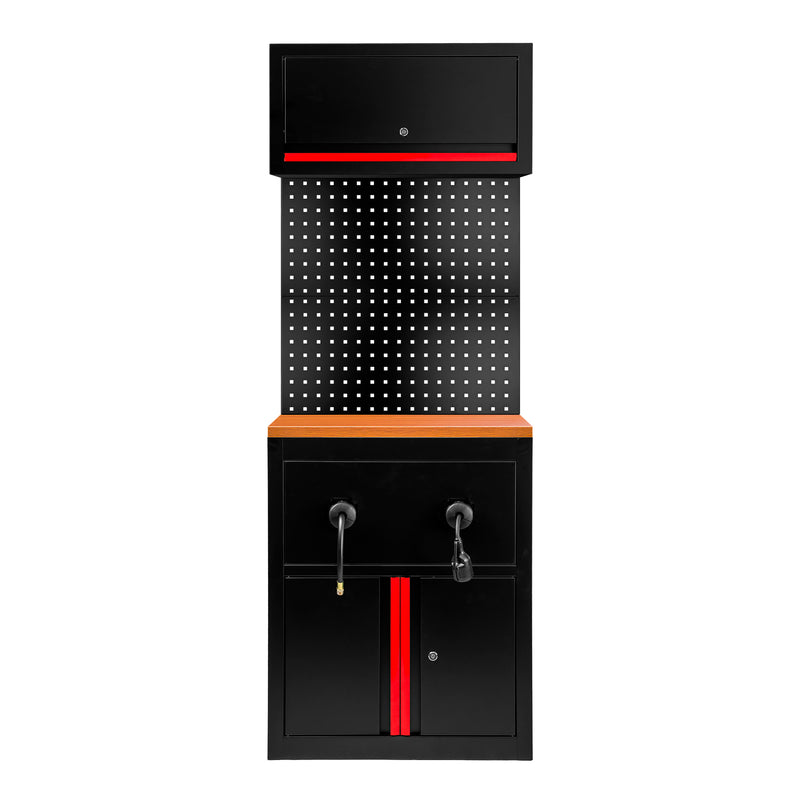 Conjunto de mobiliario modular JBM (SERIE627R) (9 piezas) - Extensión de armario para enrolladores de manguera (Ref. 18403) - Rojo