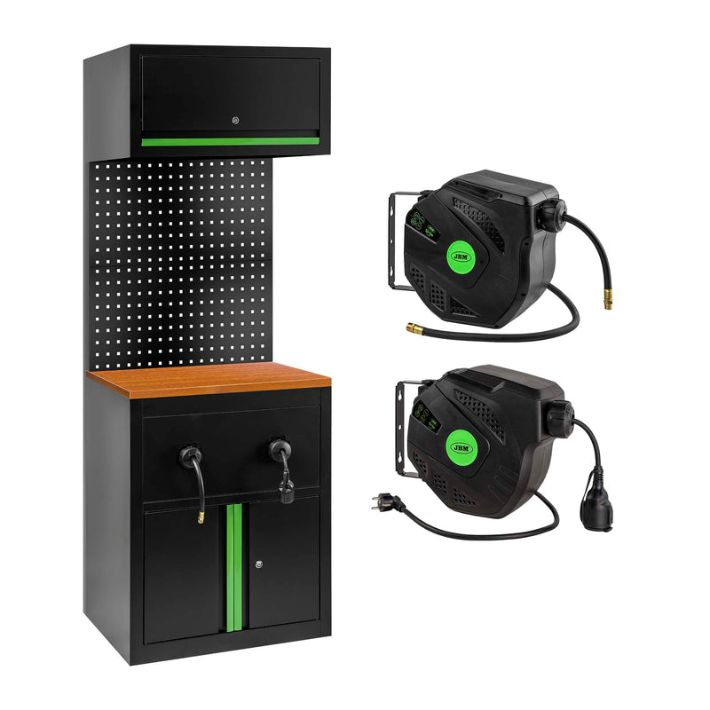 Set de mobiliario modular JBM (SERIE627) (9 piezas) - Extensión de armario para enrolladores de manguera (Ref. 18403)