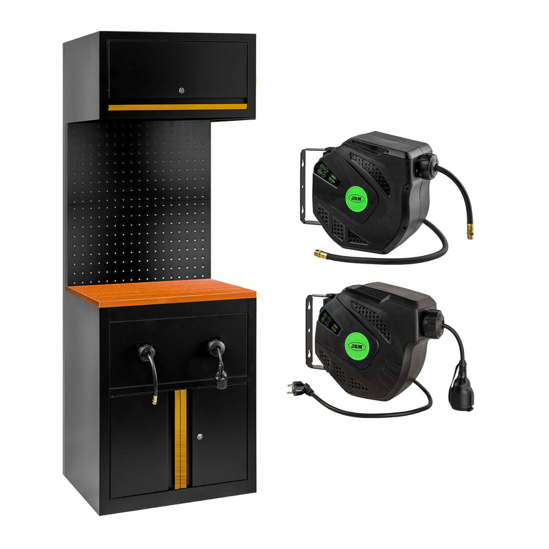 Juego de mobiliario modular JBM (SERIE627G) (9 pzas) - Extensión de armario para enrolladores de manguera (Ref. 18403) - Dorado