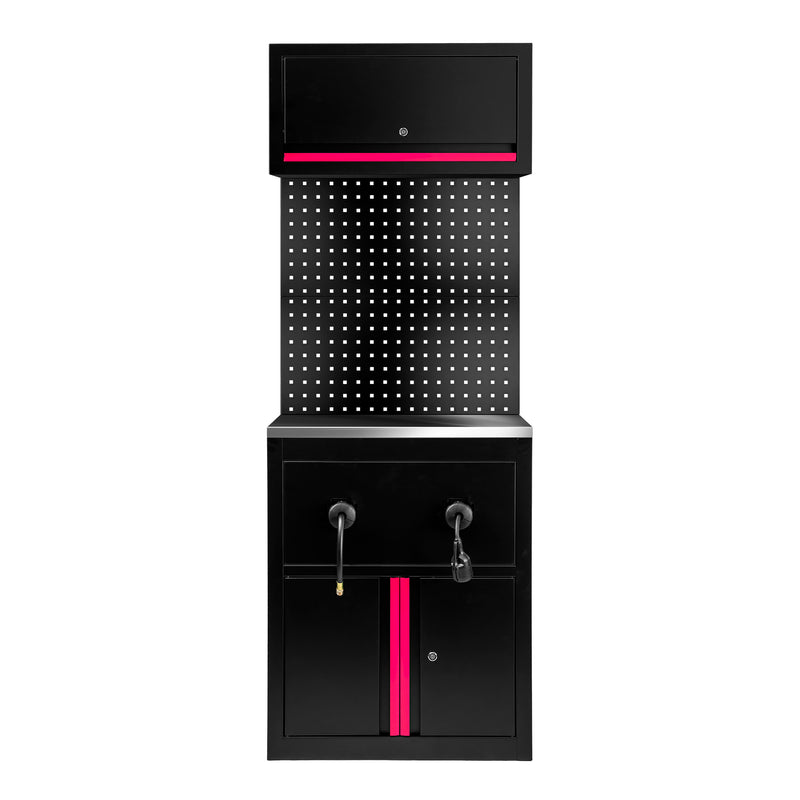 JBM (SERIE628P) Conjunto de mobiliario modular (9 piezas) - Extensión de armario para enrolladores de manguera (Ref. 18403) - Rosa