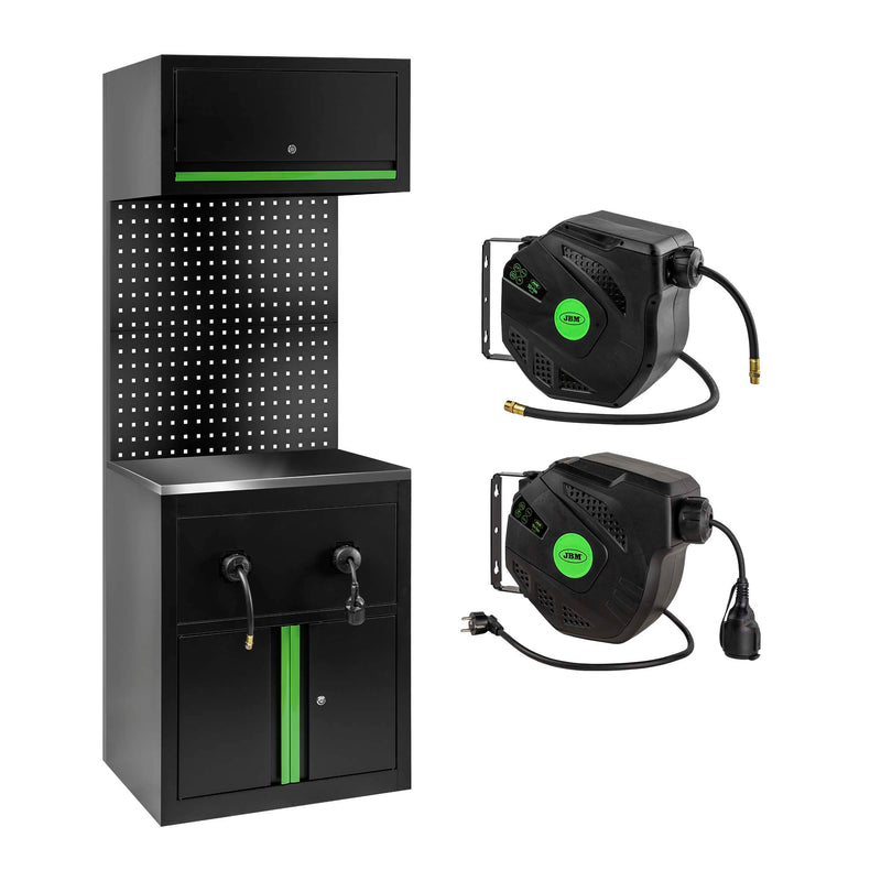 Conjunto de mobiliario modular JBM (SERIE628) (9 piezas) - Extensión de armario para enrolladores de manguera (Ref. 18403)