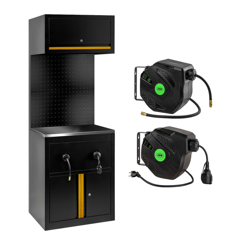 Juego de muebles modulares JBM (SERIE628G) (9 piezas) - Extensión de armario para enrolladores de manguera (Ref. 18403) - Dorado