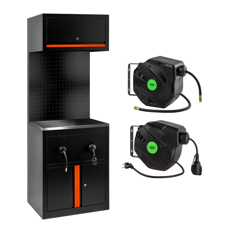 Juego de muebles modulares JBM (SERIE628O) (9 pzas) - Extensión de armario para enrolladores de manguera (Ref. 18403) - Naranja