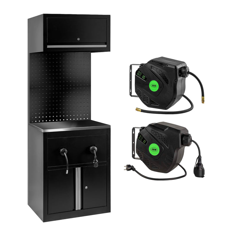 Conjunto de mobiliario modular JBM (SERIE628S) (9 uds.) - Extensión de armario para enrolladores de manguera (Ref. 18403) - Plata