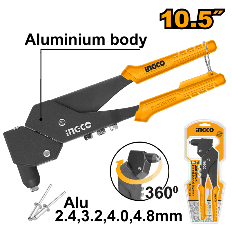 INGCO (SHHR106) 270mm 360º Pro Ribbing Pliers