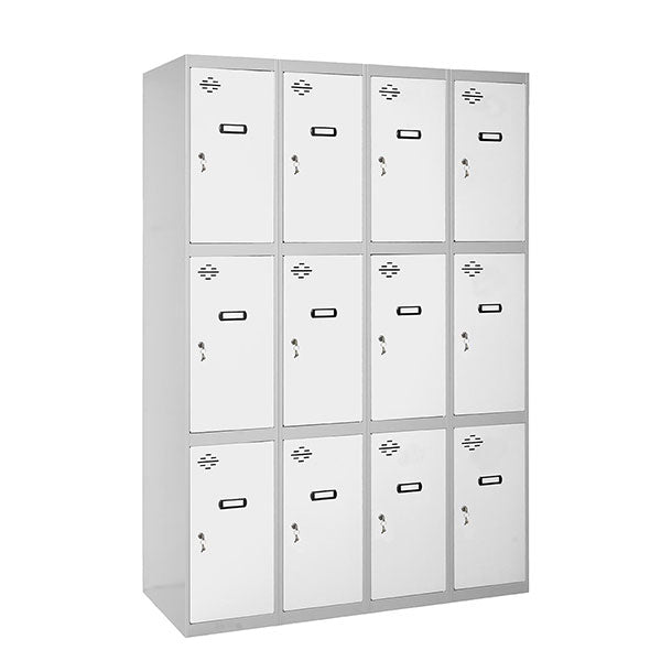 Locker Simonlocker Prof.Mon.3 Door 4/12 300(1200) Gr/Bl - (1800x1200x500)