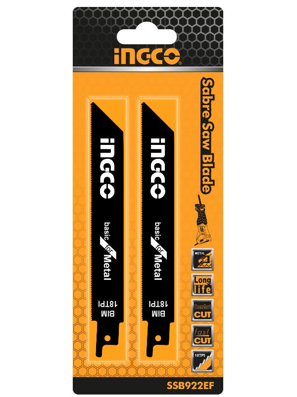 INGCO (SSB922EF) Juego de 2 hojas de sierra recíproca para metal.