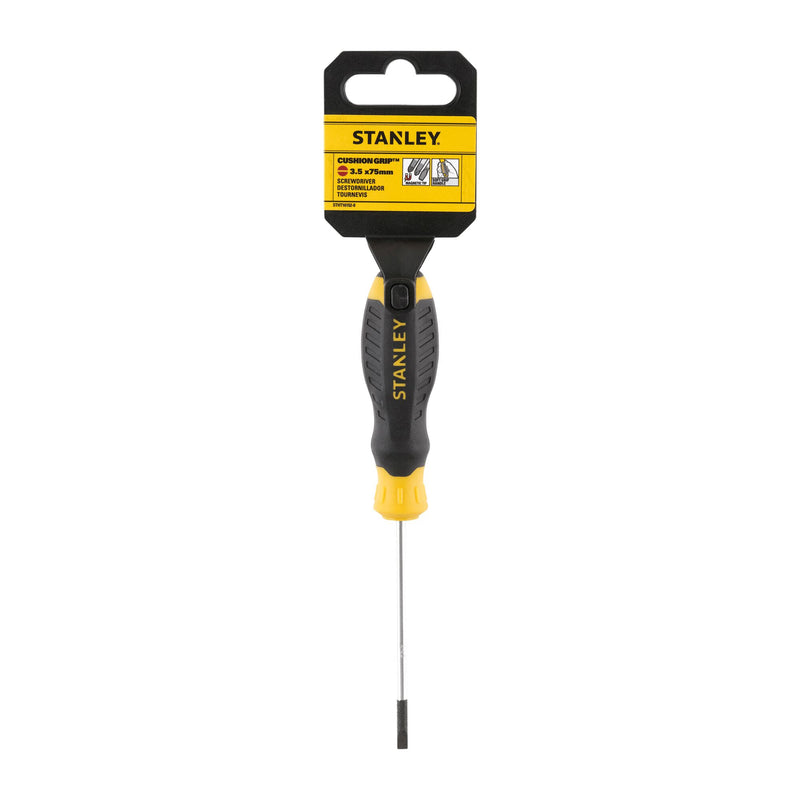 Destornillador Stanley (STHT16152-0) CUSHION GRIP de punta plana de 3,5 mm x 75 mm