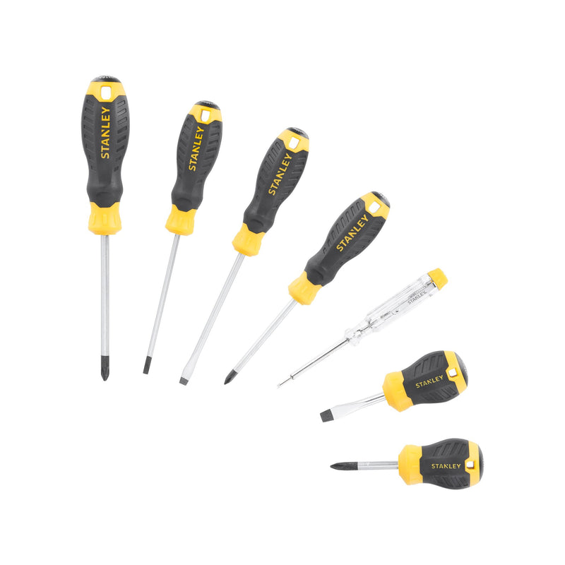 Stanley (STHT16166-0) CUSHION GRIP Flared Phillips Screwdriver Set With Voltage Tester(7 pc.)