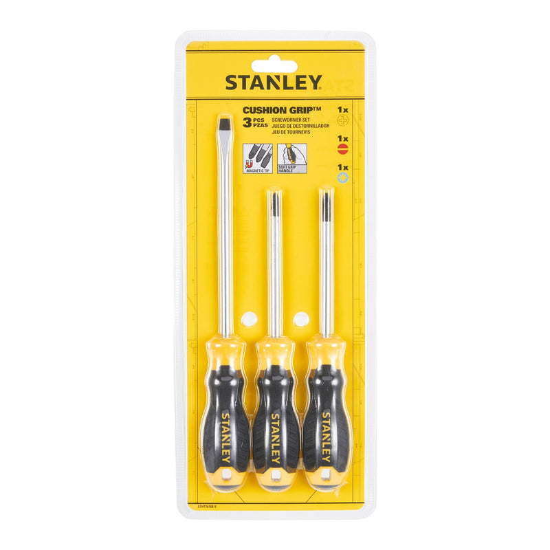Stanley (STHT16168-0) CUSHION GRIP Flared Parallel Phillips Screwdriver Set (3 pc.)