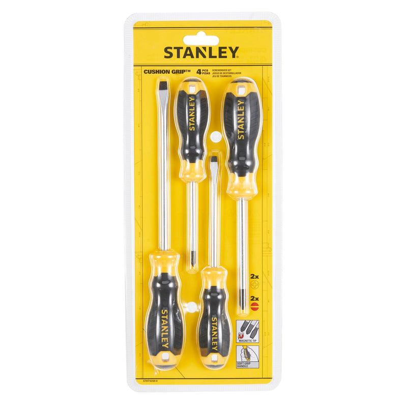 Stanley (STHT16169-0) CUSHION GRIP Parallel Phillips Screwdriver Set (4 pc.)