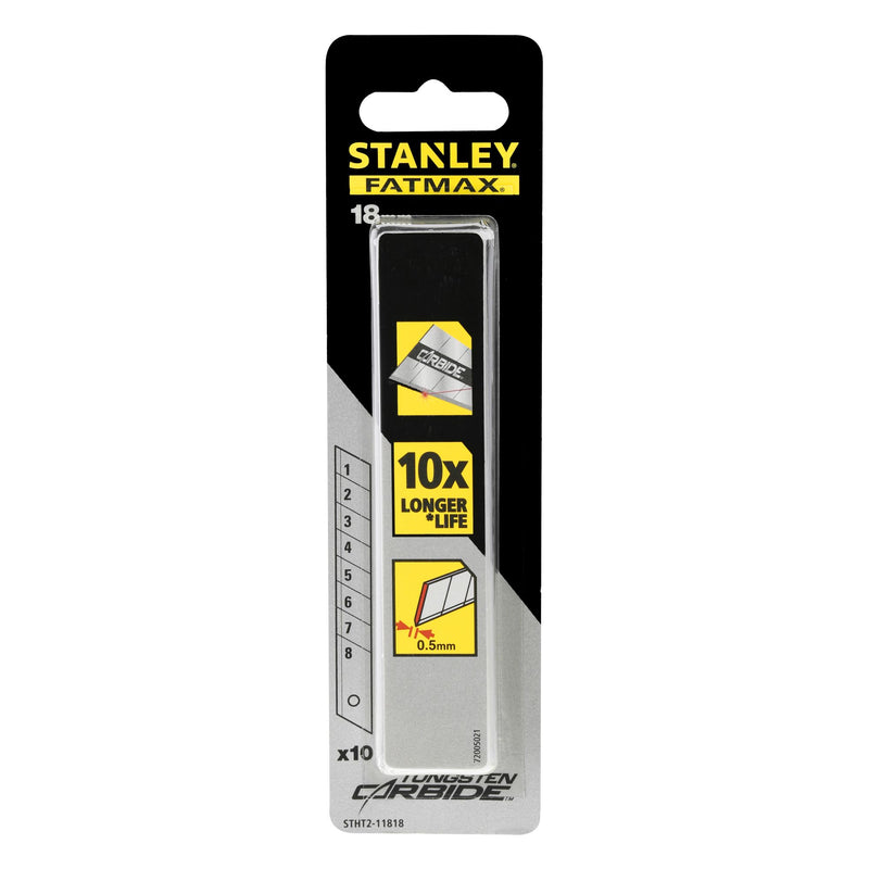 Stanley (STHT2-11818) Lâmina de corte de carboneto FATMAX de 18 mm (embalagem de 10)
