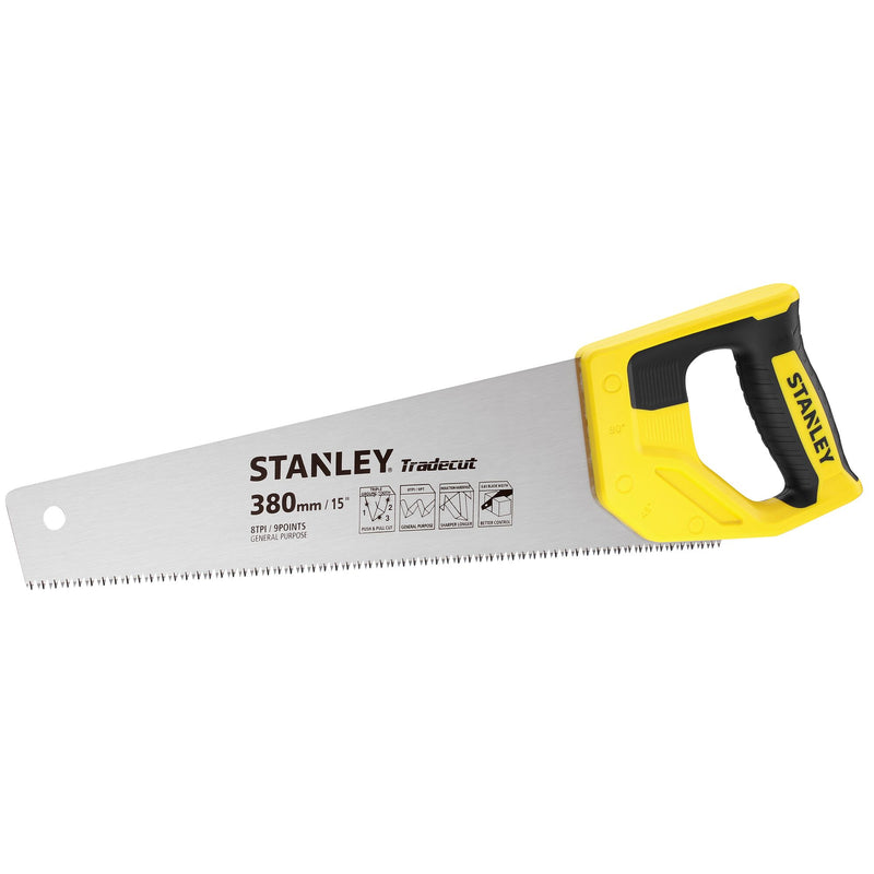 Serra manual Stanley (STHT20348-1) TradeCut, 15 pol./380 mm, 8 TPI