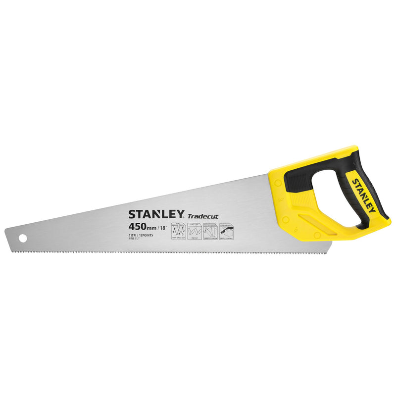 Stanley (STHT20355-1) TradeCut Hand Saw, 18in/450mm, 11 TPI