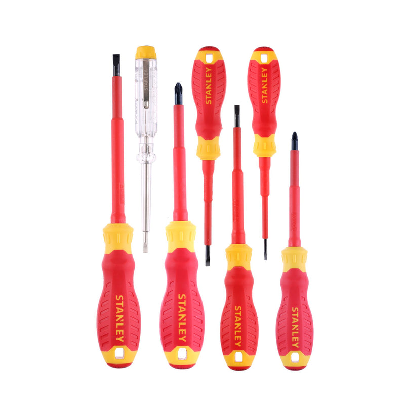 Stanley (STHT60031-0) Chaves de fendas VDE Pozidriv com fenda e conjunto de teste, 7 peças.