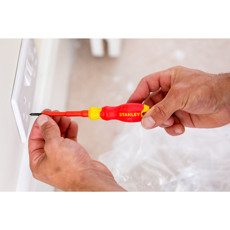 Stanley (STHT60032-0) Chaves de fendas VDE Slim Pozidriv Phillips com fenda Conjunto de 10 peças.