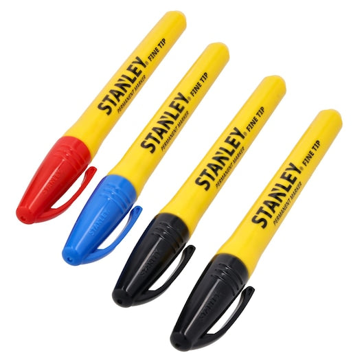 Conjunto de marcadores de ponta fina Stanley (STHT81391-0) (azul, vermelho, 2x preto)