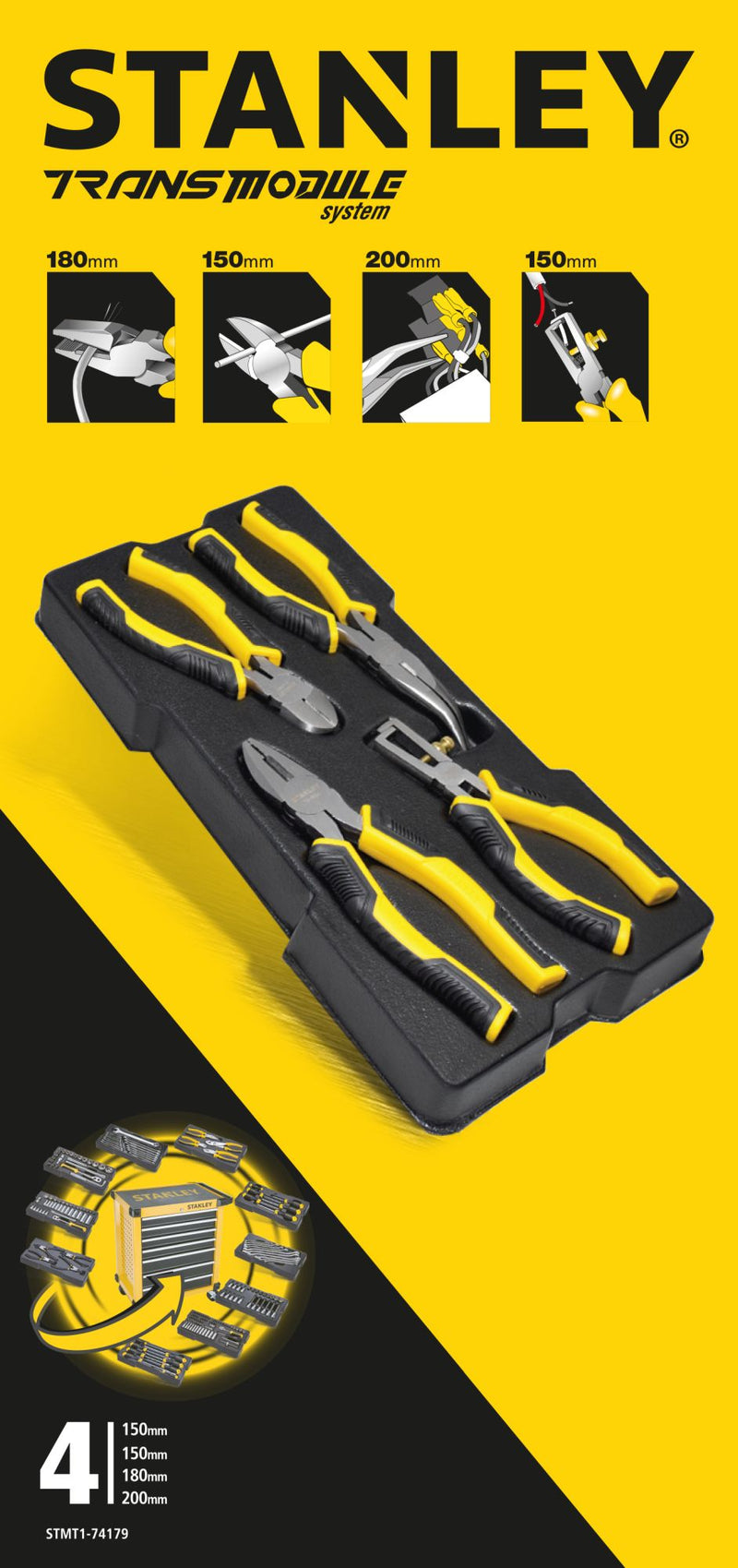 Stanley (STMT1-74179) Conjunto de alicates para módulo de controlo do sistema de transmissão (5 peças)