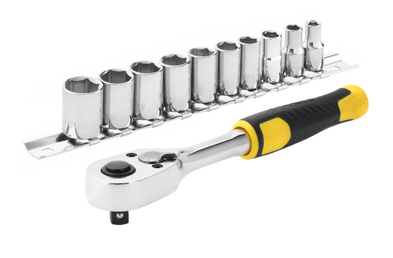 Stanley (STMT82666-0) Juego de trinquete y dados 72T de 1/4 pulg. (11 piezas)