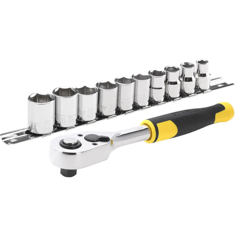 Stanley (STMT82670-0) 3/8 in. 72T Ratchet and Socket Set (11 pc.)