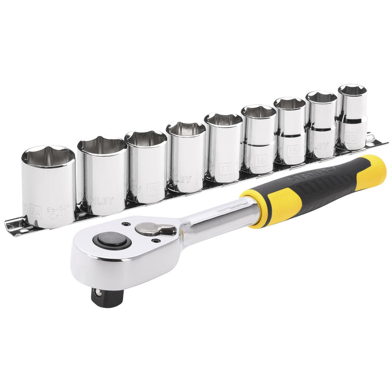Stanley (STMT82671-0) 1/2 in. 72T Ratchet and Socket Set (10 pc.)