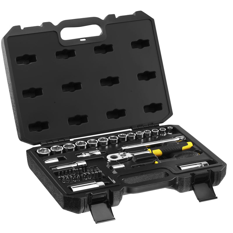 Stanley (STMT82829-1) 3/8 in. 72T Ratchet and Socket Set With Accessories (45 pc.)