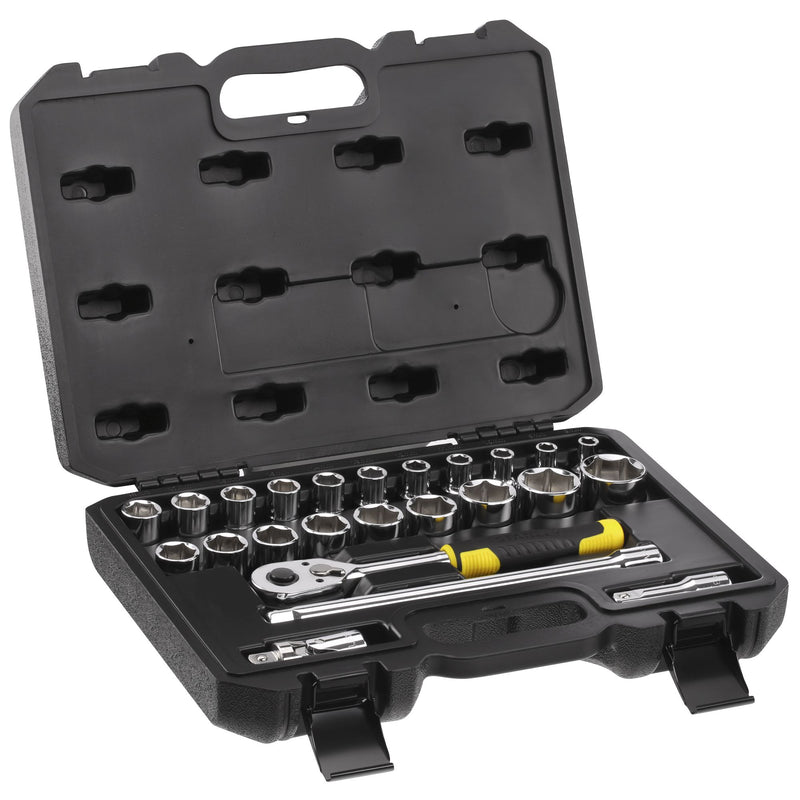 Stanley (STMT82830-1) 1/2 in. 72T Ratchet and Socket Set With Accessories (24 pc.)