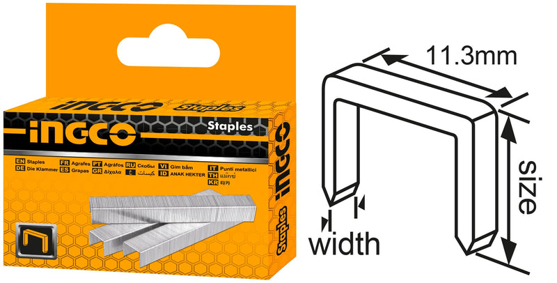 INGCO (STS0110) Staple 10-0.7mm 1000 Pieces