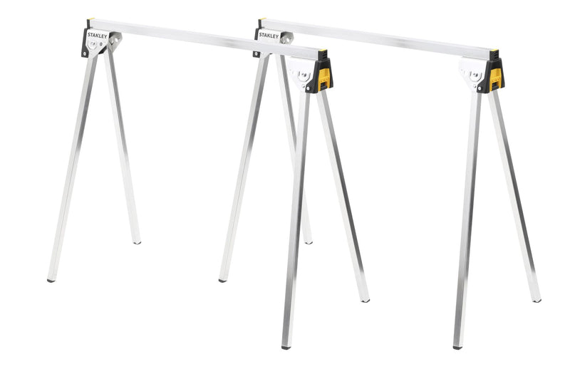 Stanley (STST81337-1) Folding Metal Sawhorse (Pair), 450kg Max. Capacity