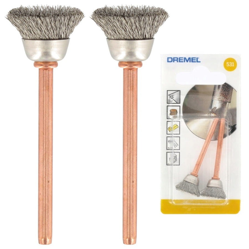 Dremel (531) Escova em aço inoxidável 13 mm (x2)