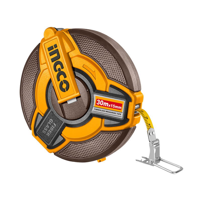 INGCO (HFMT1830) Fiberglass Measuring Tape, 30 Meters.