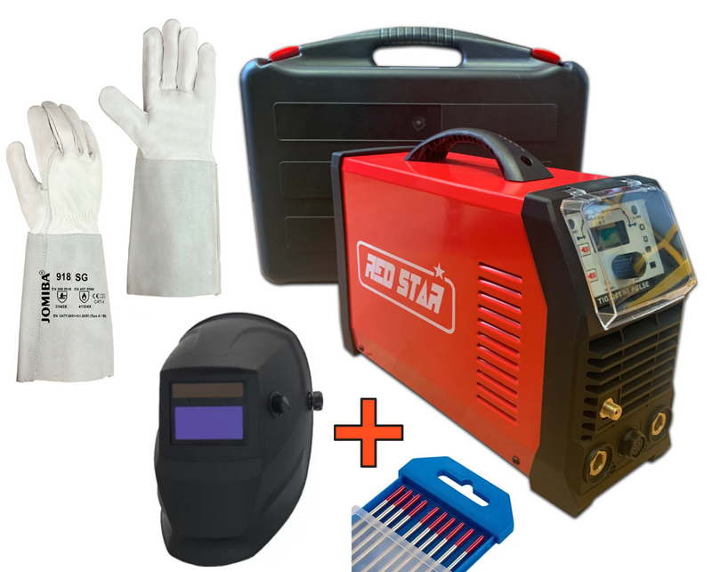 RedStar (TT 1802) Inversor multiusos TIG HF y MMA + Kit de soldadura