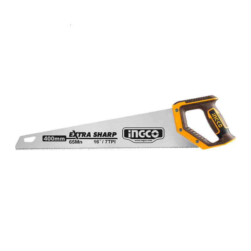 INGCO (HHAS15400) Carpenter's Saw With 400mm Dual-Material Handle.