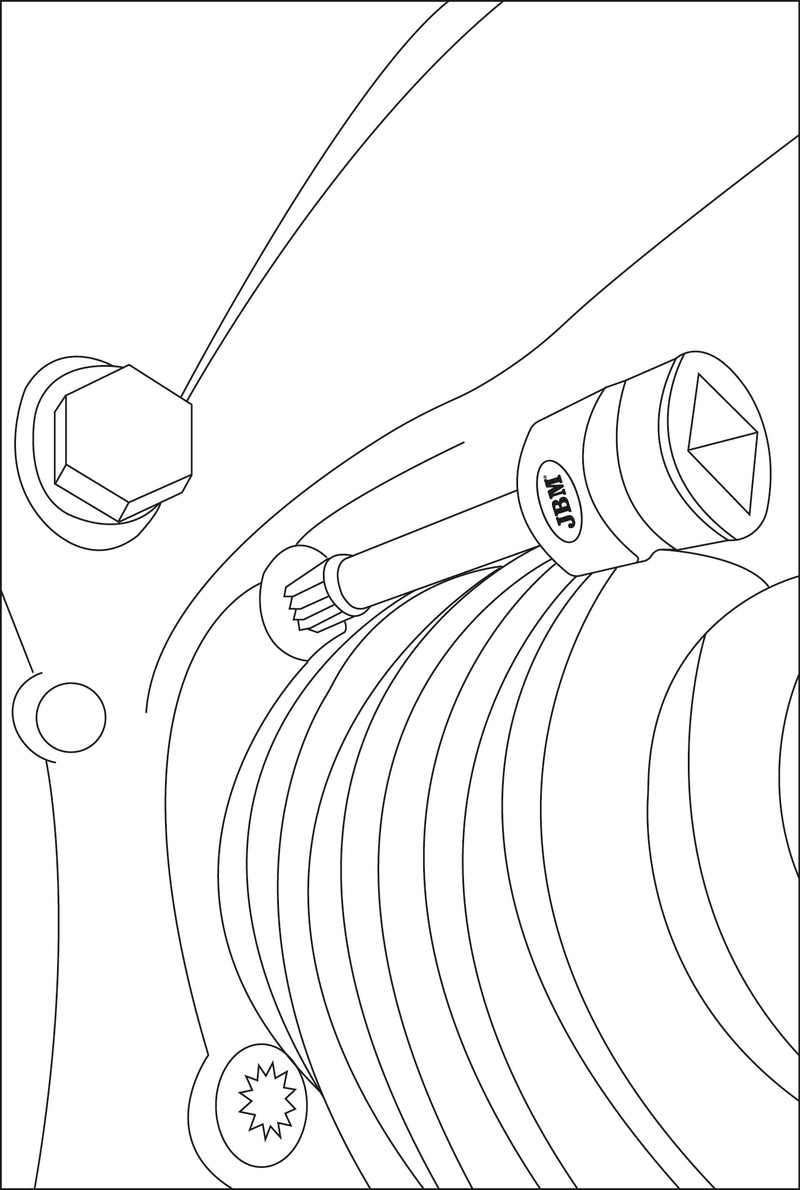 JBM (16720) 1/2" M12 Impact Bit Socket Set For Spline (Xzn) Screws, 2 Pcs
